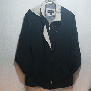 Braetan Black Windbreaker with Cream Trim